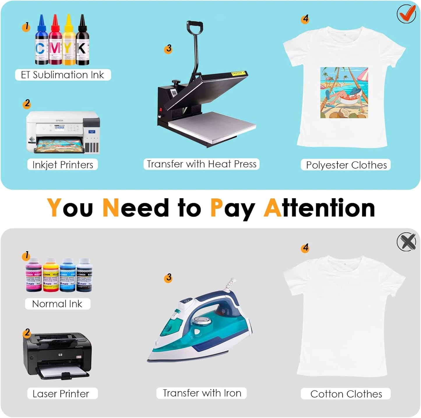 Sublimation Paper 8.5X14 Inches - 30 Sheets Sublimation Transfer Paper Compatible with Inkjet Printer, Easy to Transfer 120 Gsm Sublimination Paper for Tumblers, T-Shirts, Mugs
