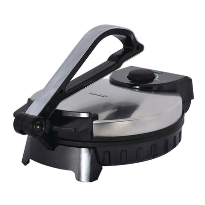 TS-128 Stainless Steel Non-Stick Electric Tortilla Maker, 10-Inch