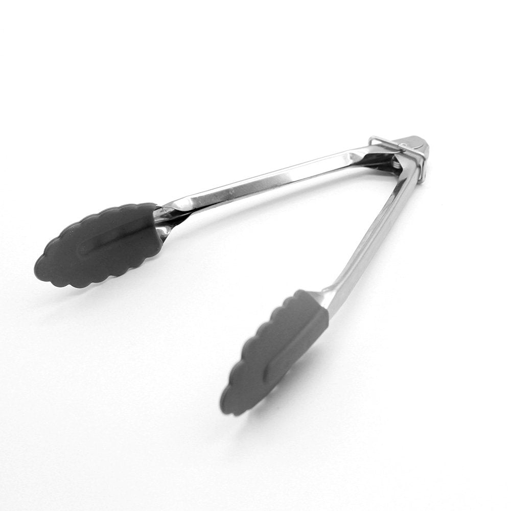 Stainless Steel and Silicone Mini Tongs Grey