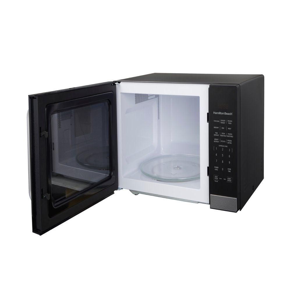 1.4 Cu.Ft. Microwave Oven, Black Stainless Steel, with Sensor