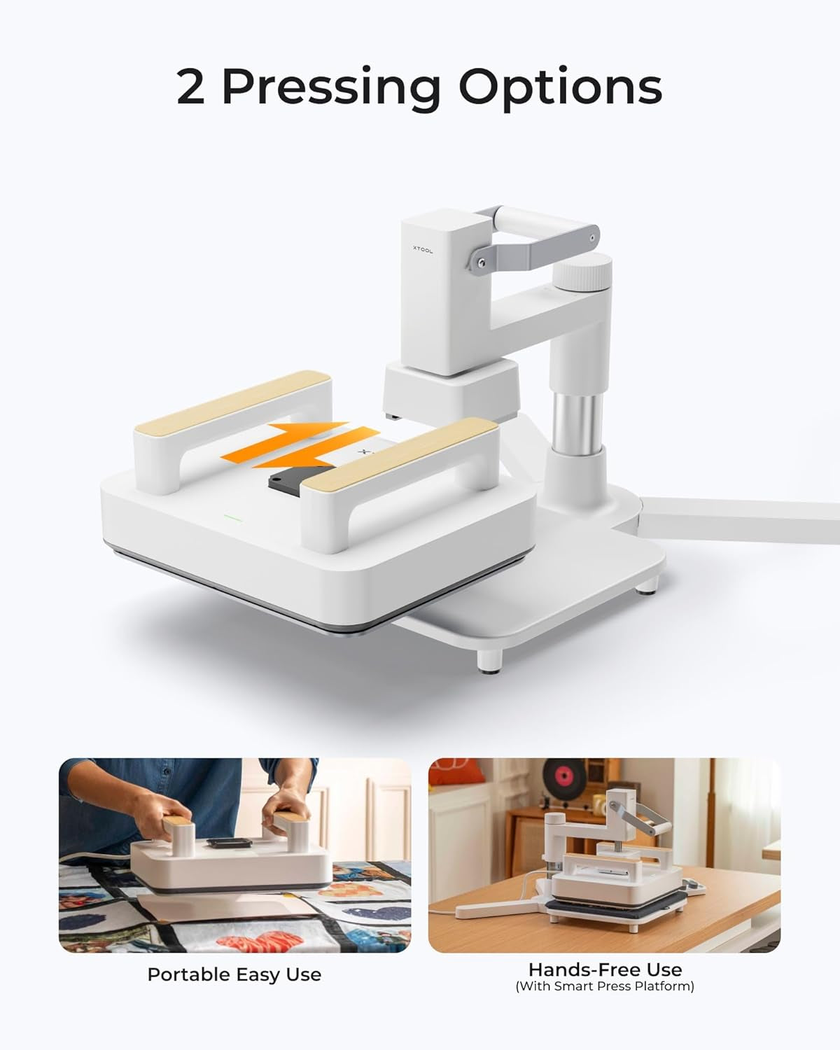 Heat Press Machine 3-In-1 Kit, Smart Press & Mini Iron Press with Platform & Control Pod, 10-25KG High Pressure, Detachable Portable Heat Press Machine for T-Shirts Vinyl Sublimation Crafts
