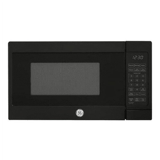 GE 0.7 Cubic Foot Capacity Countertop Microwave Oven, Black, JES1072DMBB