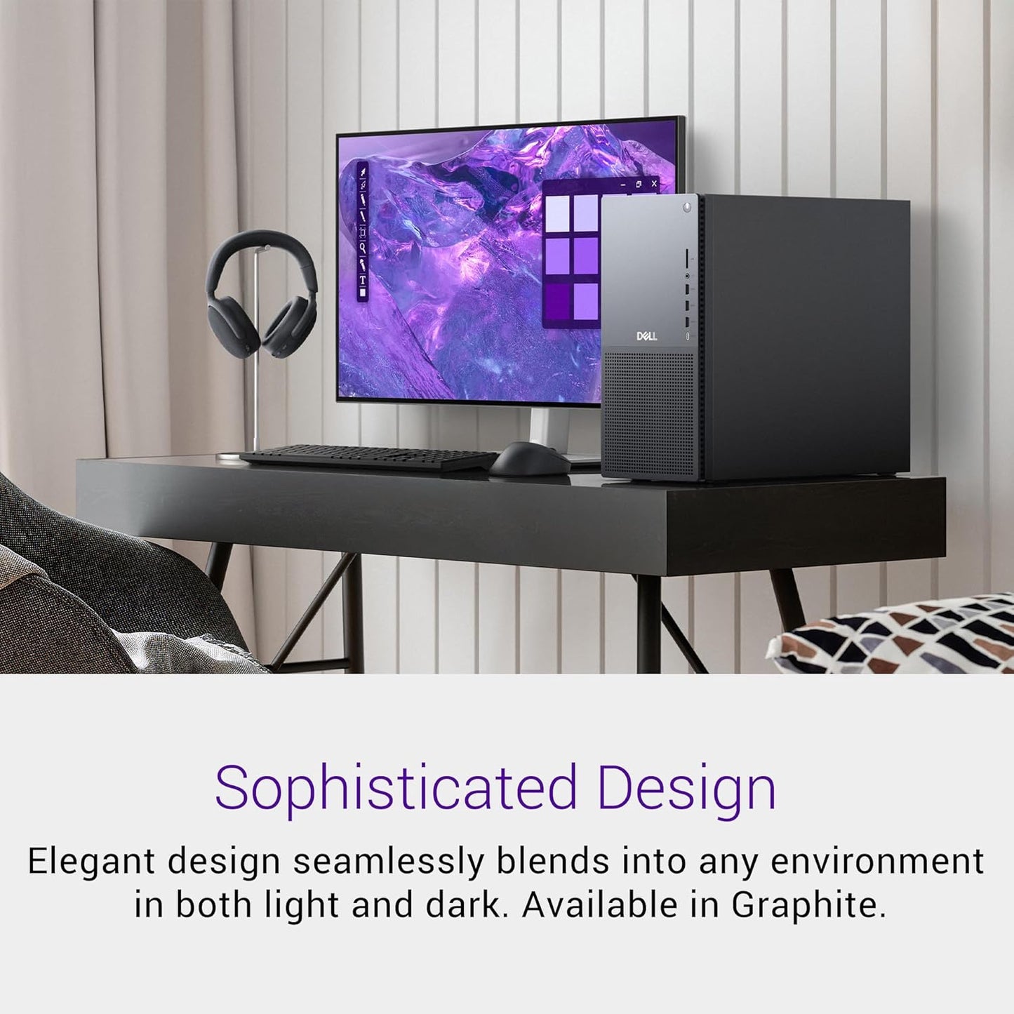 Dell Tower plus EBT2250 Desktop - Intel Core Ultra 7 265 Processor, 16GB DDR5 Memory, 1TB SSD, NVIDIA Geforce RTX 5060, Windows 11 Home, 1 Year Onsite Service, 1-Year Mcafee+Premium Protection - Black