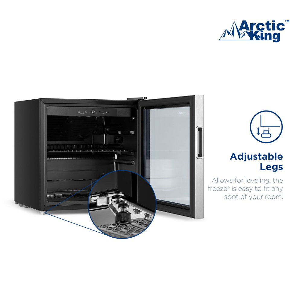 48-Can Beverage Fridge & Cooler with Electrical Control, Stainless Steel Look, ARV48B1AST