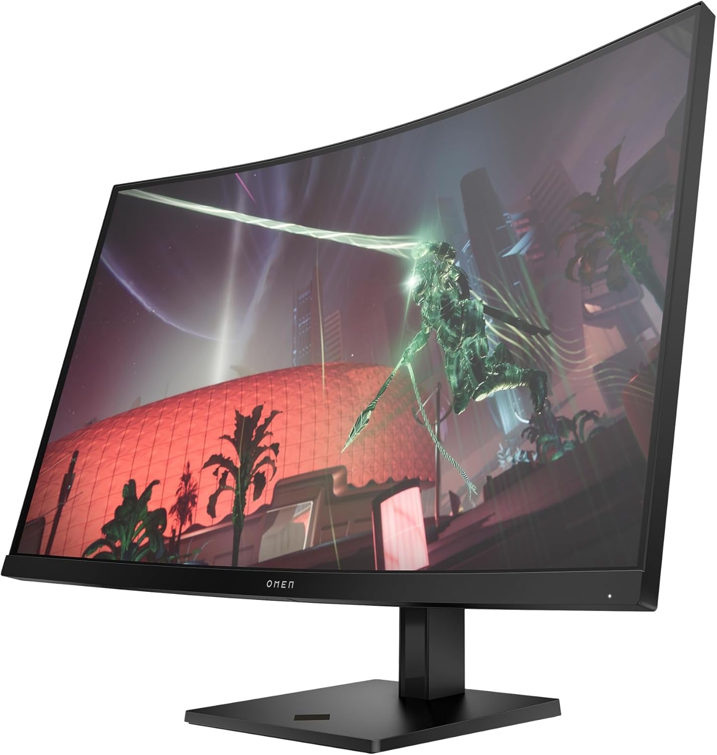 HP OMEN 32C QHD 165Hz Curved Gaming Monitor, QHD Display (2560 X 1440), VA Panel, 99% Srgb, 90% DCI-P3, 16:9, AMD Freesync Premium Technology, 32C (2023)