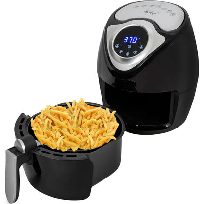 XL 3.7 QT Digital Air Fryer Cooker with 7 Smart Programs ,Preheat & Shake Remind , LED Touch Screen Oil-Less Non-Stick Coated Basket ,Timer Counter Top , Healthy Kitchen Safe Frying Statio