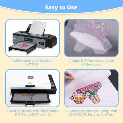 Sublimation HTV for Dark Fabric/Light Fabric 10 Pack Matte & DTF Transfer Film for Sublimation - 30 Sheets of A4 (8.3×11.7") for Sublimation Shirts/Pillow/Bag/Hat