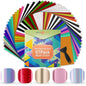 Permanent Vinyl - 57 Pack 12" X 12" Permanent Adhensive Vinyl Bundle Compatible with Cricut Cutting Machine, 52 Adhensive Sheets and 5 Transfer Tape Sets for Party Decoration, Stiker