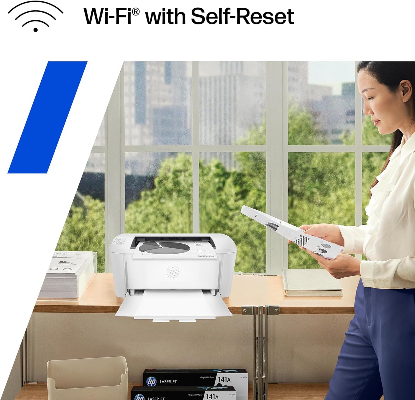 HP Laserjet M110W Wireless Black & White Printer, Print, Fast Speeds, Easy Setup, Mobile Printing, Best-For-Small Teams