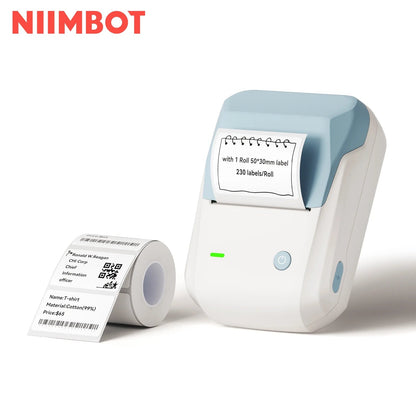 B1 Label Makers, 2 Inch Bluetooth Label Maker Auto Identification Portable Label Printer (Cyan)