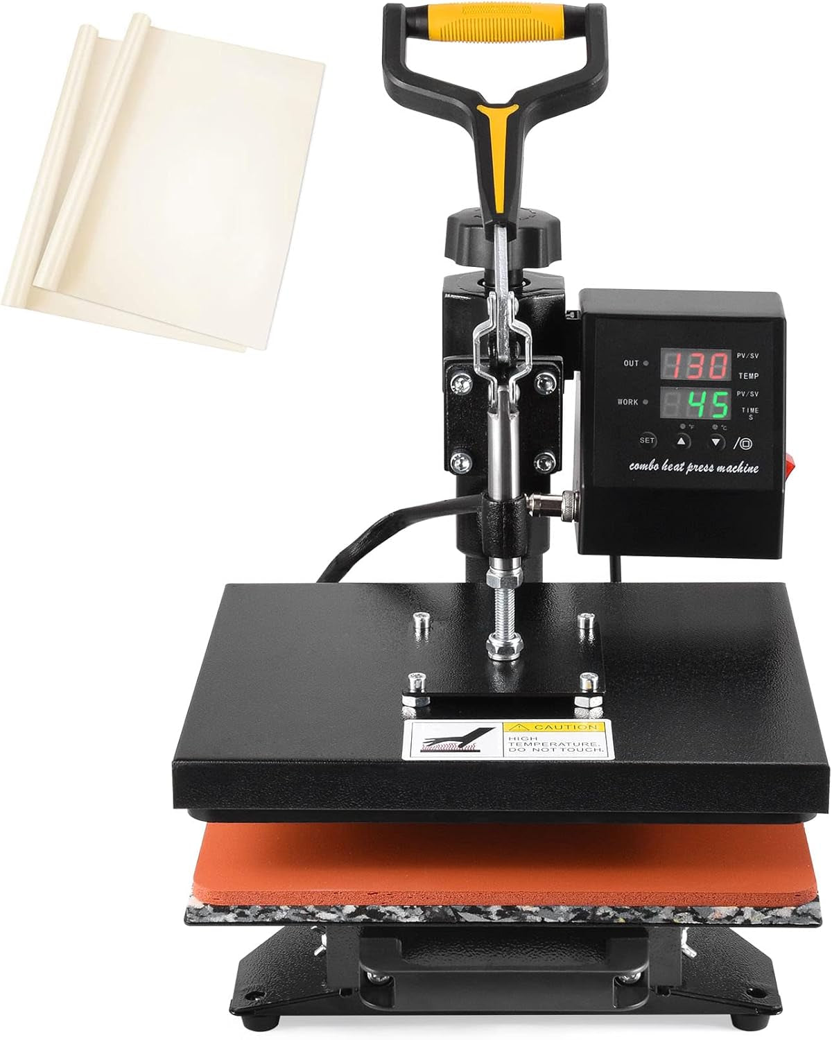 Slendor Heat Press Machine for T Shirts 12X10 Inch Digital T Shirt Pressing Machine 360-Degree Swing Away Heat Transfer Sublimation with Two Teflon Sheets
