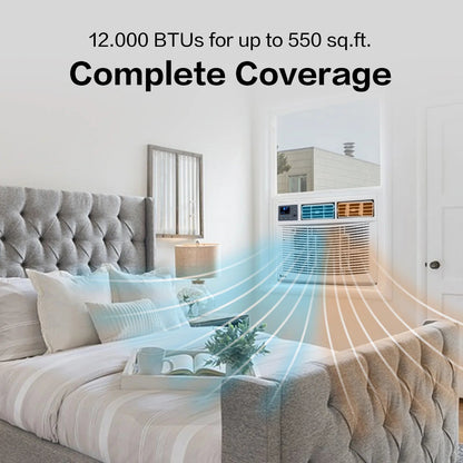 Wifi Enabled 12000 BTU Heat and Cool Window Air Conditioner with Wifi Controls