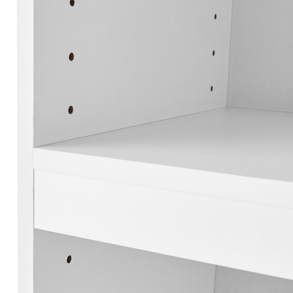 Framed 5-Shelf Bookcase, White