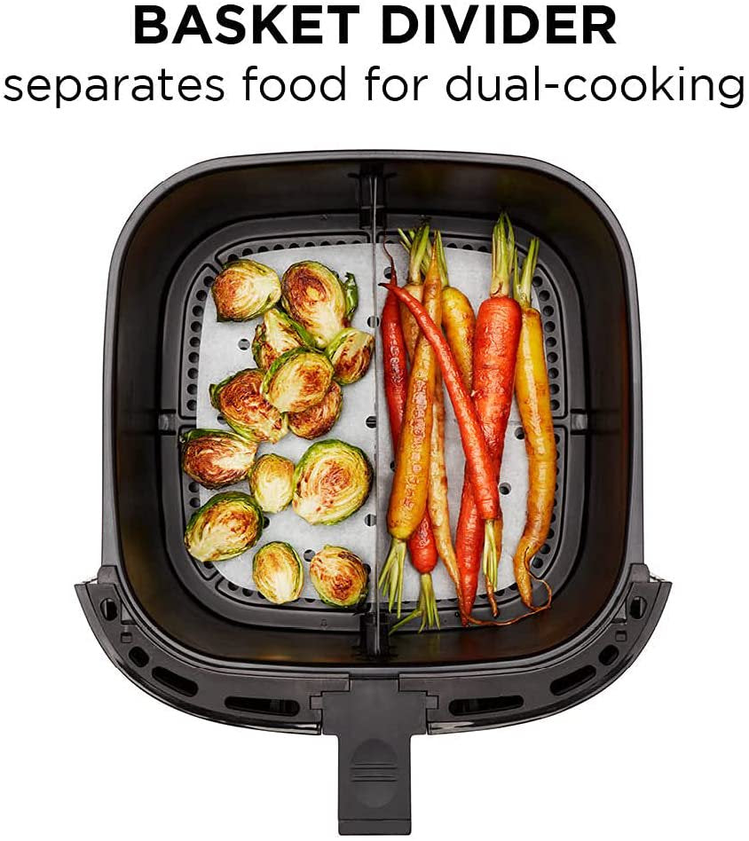 Turbo Fry Stainless Steel Air Fryer with Basket Divider, 8 Quart