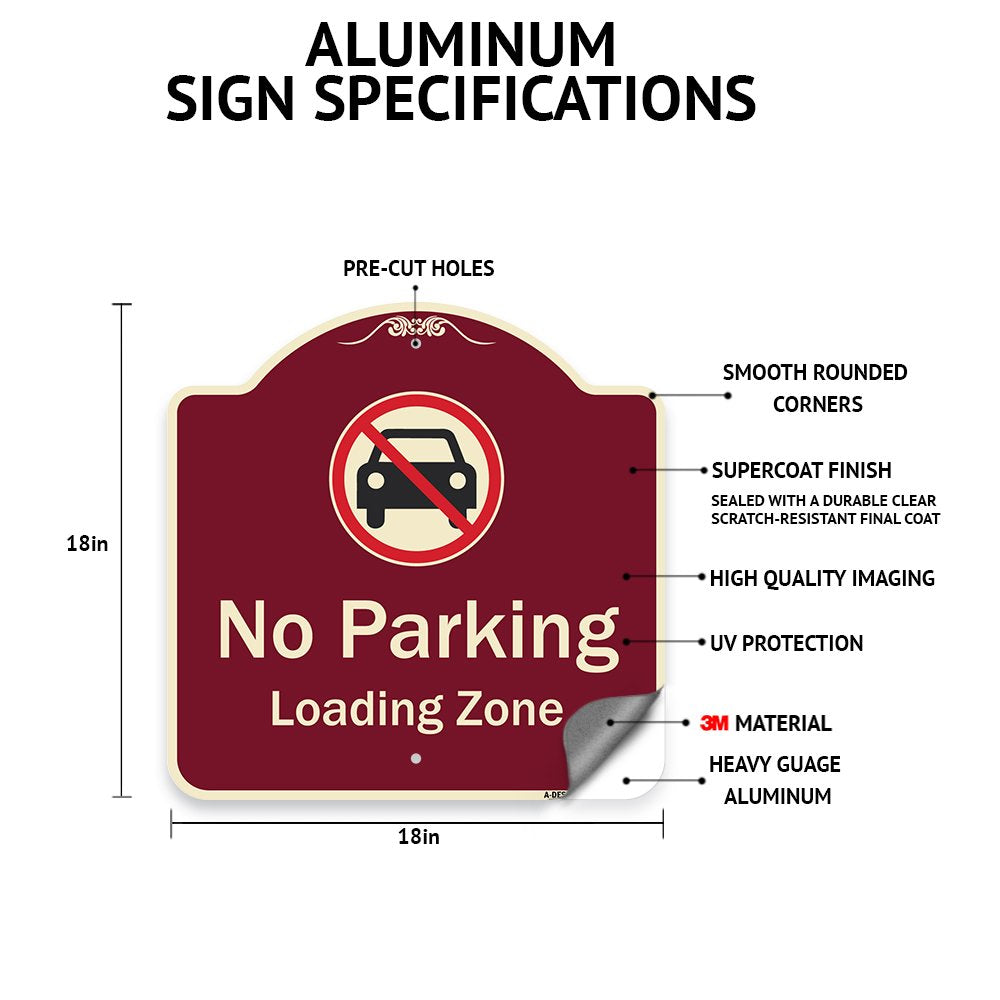 Designer Series Sign - No Idling Commercial Vehicles and All Buses 13 CCR 2480 and 2485 Penalties Apply | Burgundy 18" X 18" Heavy-Gauge Aluminum Architectural Sign | Made in the USA