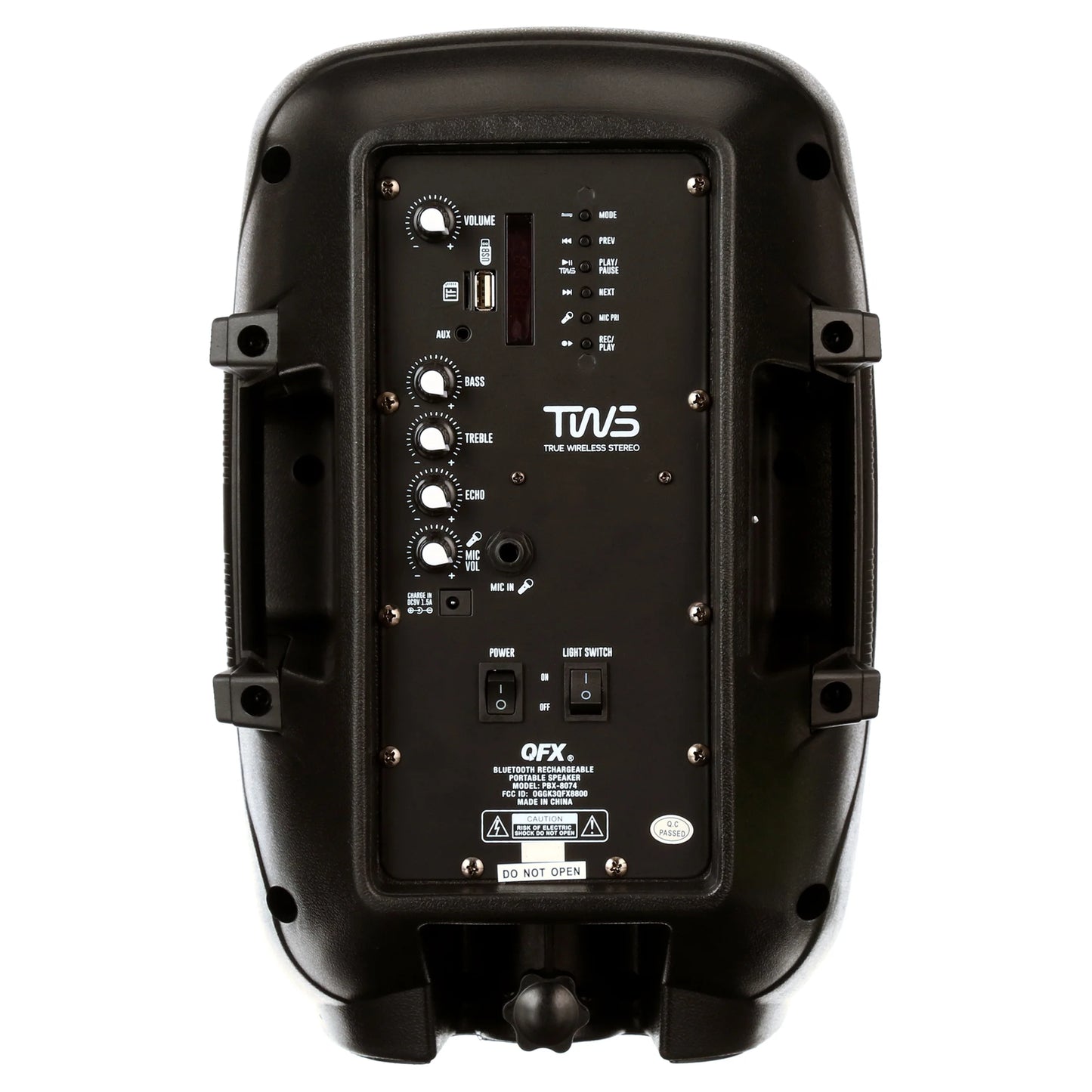 WMX-8074 8 Inch Battery Powered Portable Bluetooth Party Speaker with Bonus Mic