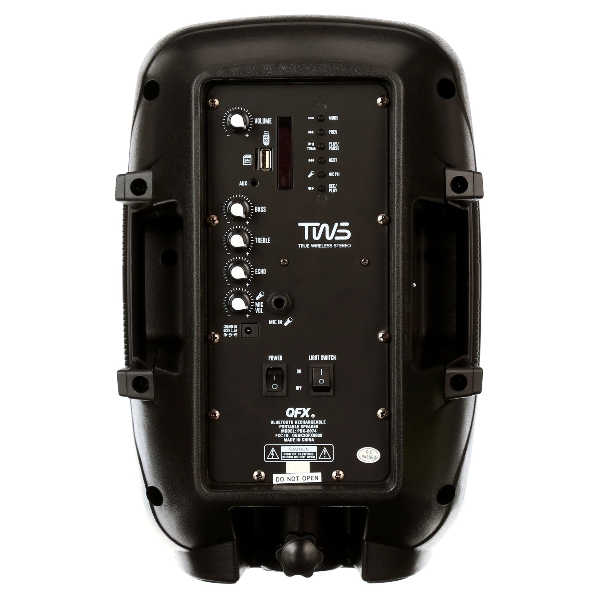 WMX-8074 8 Inch Battery Powered Portable Bluetooth Party Speaker with Bonus Mic