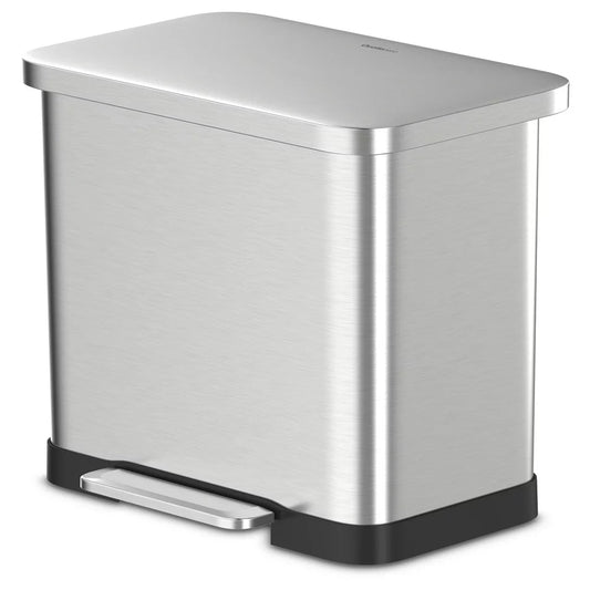 20 Gallon Trash Can, Stainless Steel Step on Kitchen Trash Can, Stainless Steel