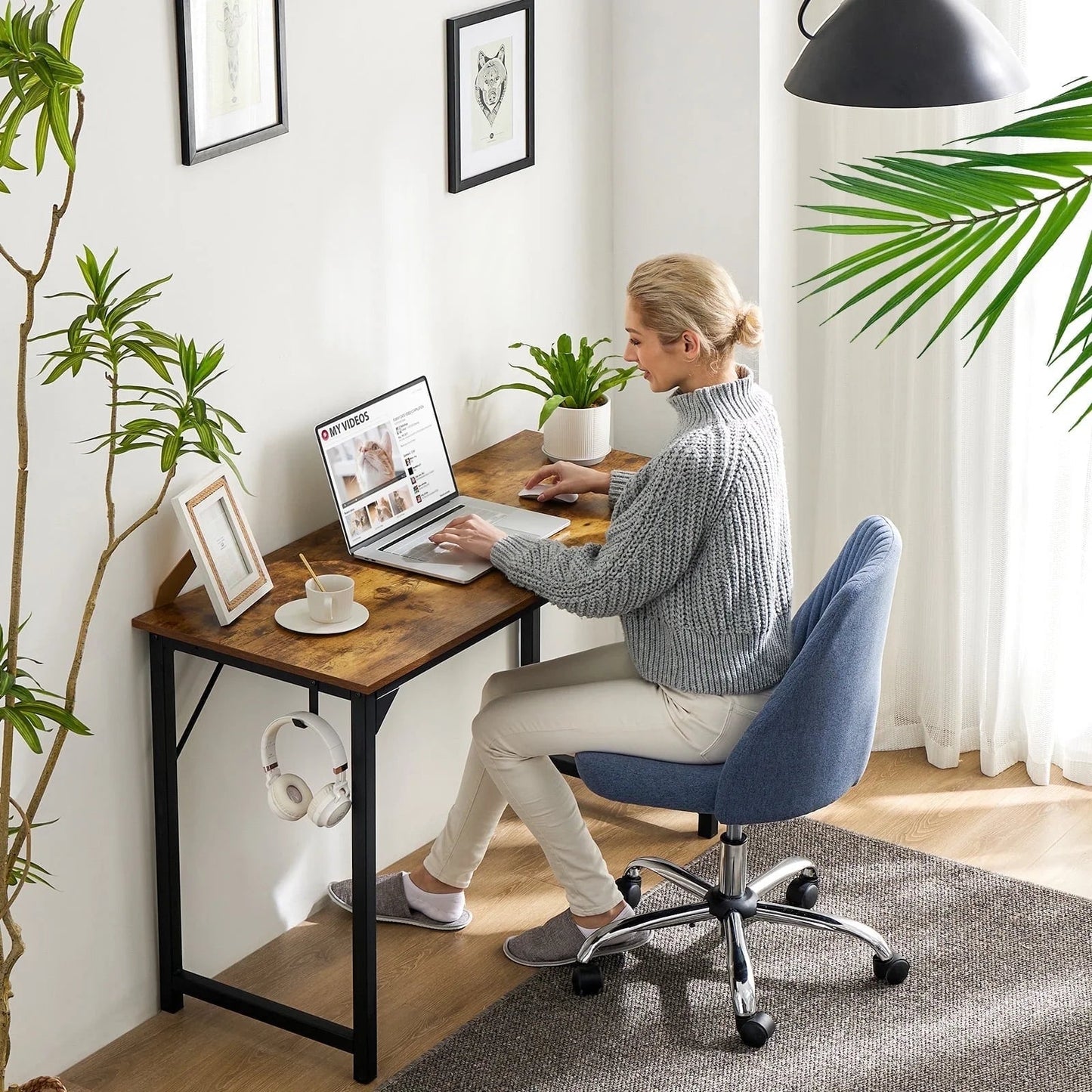 31 Inch Computer Desk Ideal for Small Spaces for Adult, Rustic Brown