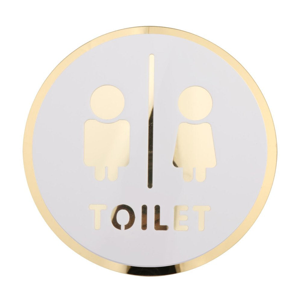 Toilet Door Sign Bathroom Sign Acrylic Pictogram Toilet Symbol Bathroom Door Signage Restroom Sign for Commercial Public Place Store Mall Style A