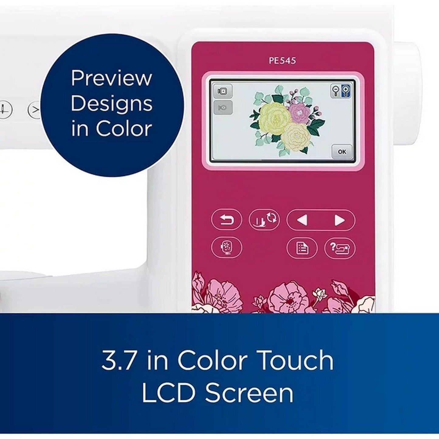 Brother PE545 Embroidery Machine with with Deluxe Hoop Bundle