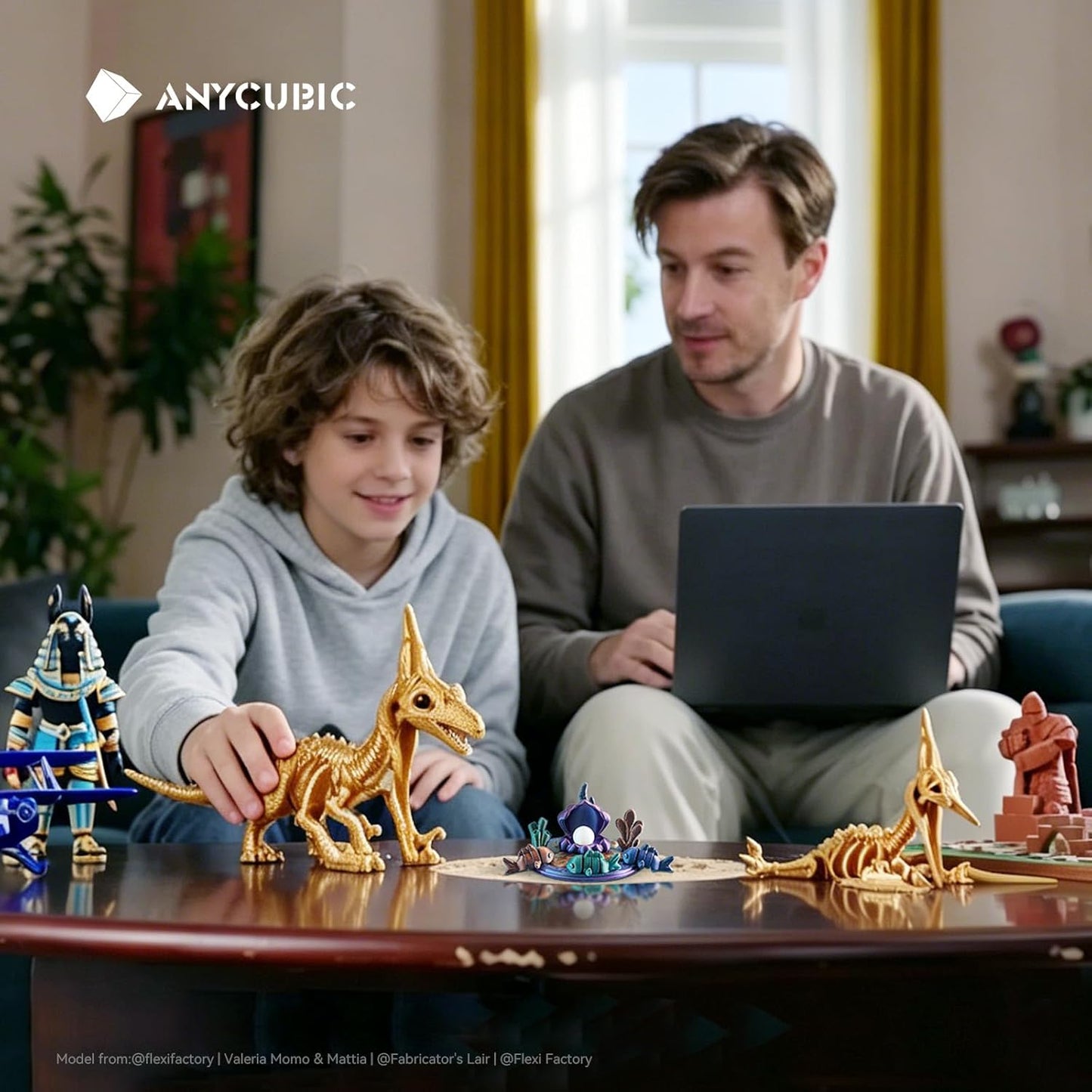 Anycubic Kobra X Multicolor 3D Printer, Easy Setup with Native 4-Color Printing up 19 Color, 600Mm/S Fast 3D Printing, AI Camera, Quiet 45Db, FDM Perfect for Kids Beginners Family Makers Professional