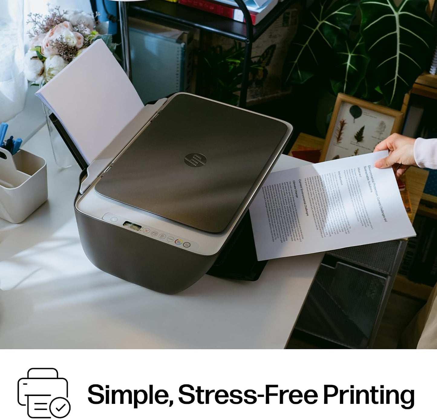 HP Deskjet 2955 Wireless All-In-One Color Inkjet Printer, Scanner, Copier, Best-For-Home, 3 Month Trial of Instant Ink Included, Ai-Capable (A24HJA)
