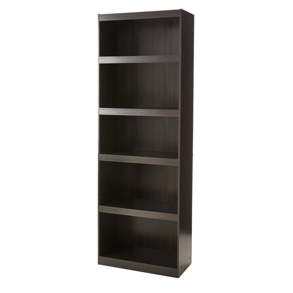 Framed 5-Shelf Bookcase, Espresso