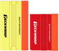 Felt Squeegee for Vinyl Wrap, 2 Hardness Options Vinyl Scraper Tool with Anti-Slip Twin Ribs & Dual-Corner Design for PPF, Tint & Decals (Yellow 40A / Red 60A)