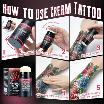 Phomemo Tattoo Aftercare Balm, 1.76Oz Tattoo Balm Butter for New & Old Tattoos Healing, Moisturizing, Brightening, 100% Natural & Petroleum-Free Tattoo Cream