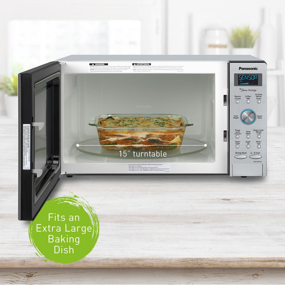 1.6 Cu. Ft. Built-In/Countertop Cyclonic Wave Microwave Oven with Inverter Technology, Stainless Steel NN-SD775S