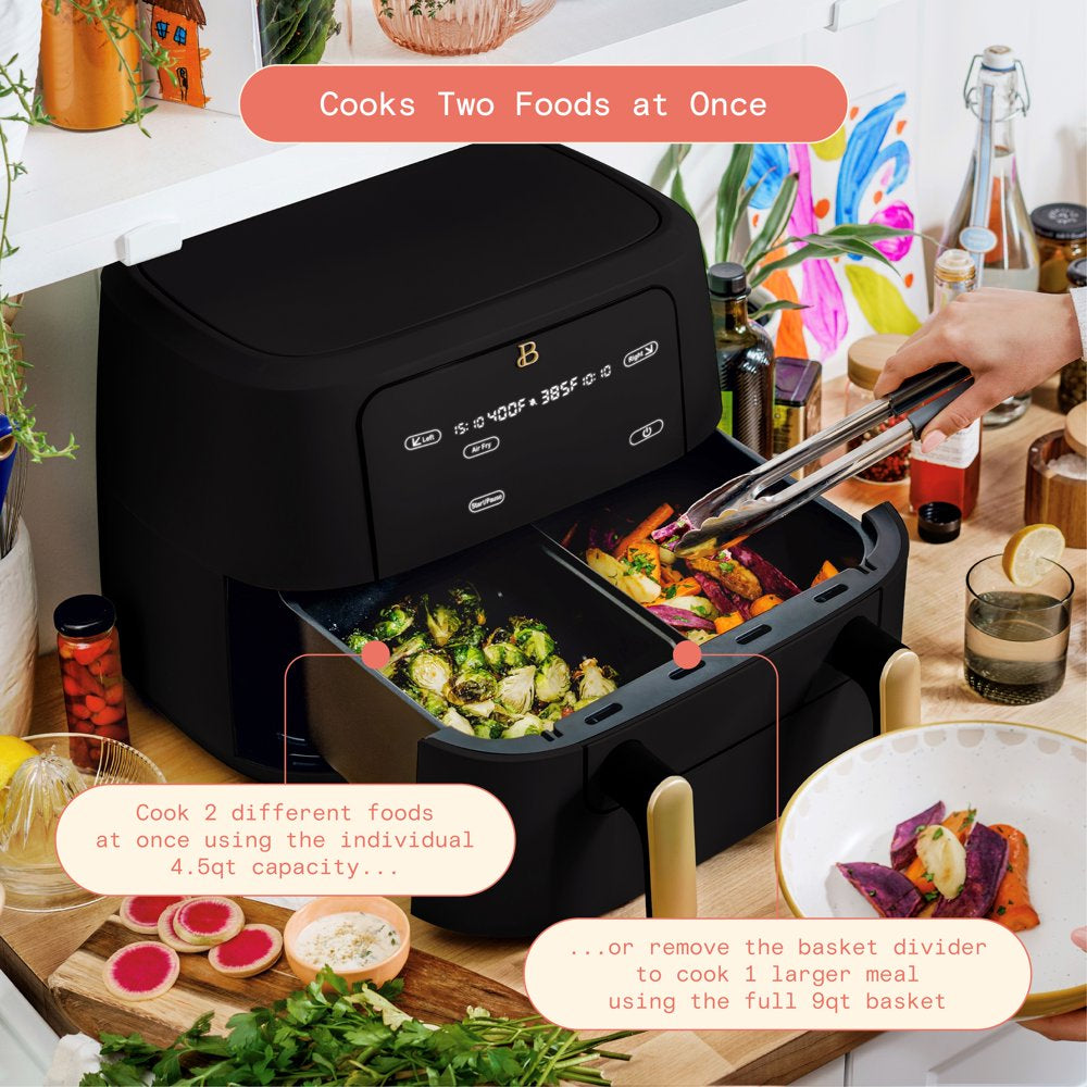 9QT Trizone Air Fryer, Black Sesame by Drew Barrymore