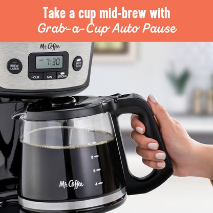 ® 12-Cup Programmable Coffee Maker with Strong Brew Selector, Stainless Steel