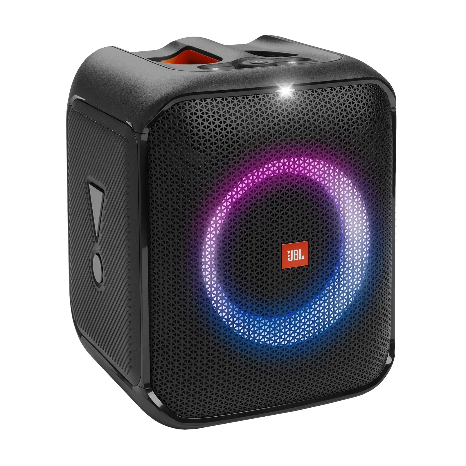 Partybox Encore Essential - Portable Party Speaker with Powerful 100W Sound, Built-In Dynamic Light Show, and Splash Proof Design - Black