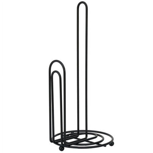 13.1" Stylish Metal Wire Paper Towel Holder, Black