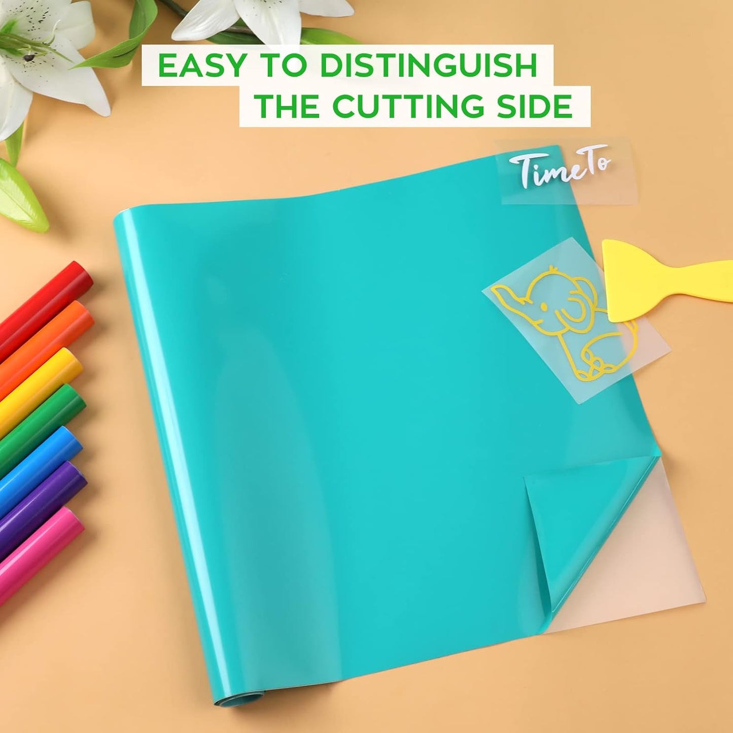 Permanent Vinyl Roll, 18 Rolls 12" X 3FT Multi-Color Permanent Adhesive Vinyl Compatible with Cricut Cutting Machine, Silhouette - Easy to Weed & Transfer, Indoor & Outdoor Decal