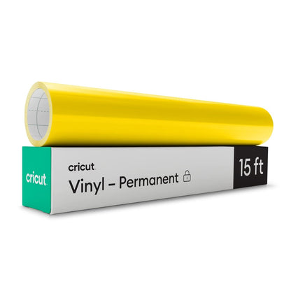 Cricut Premium Permanent Vinyl Roll (12 in X 15 Ft), Stone Yellow - Weather-Resistant, Dishwasher-Safe & Fade-Proof, Compatible with Cricut Cutting Machines