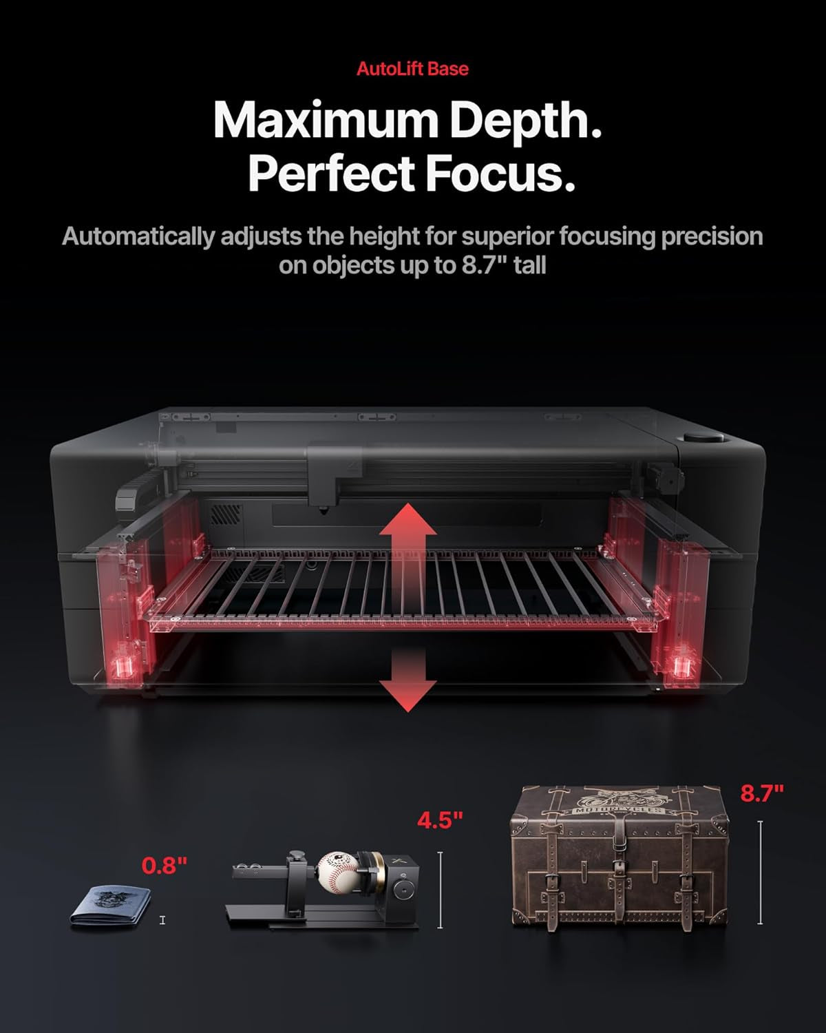 Xtool P3 80W Flagship CO2 Laser Cutter with Intelligent Automation, Desktop Laser Engraver Dual HD Camera 1200Mm/S High Speed, 36"X18'' Large Format CO2 Laser Engraver with ACS Auto-Focus System