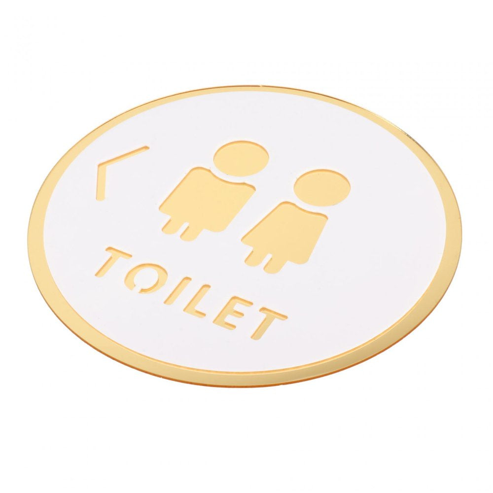 Toilet Door Sign Bathroom Sign Acrylic Pictogram Toilet Symbol Bathroom Door Signage Restroom Sign for Commercial Public Place Store Mall Style C