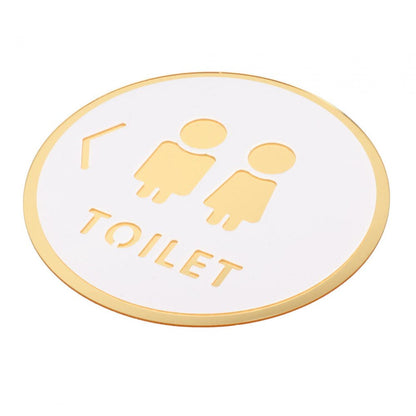 Toilet Door Sign Bathroom Sign Acrylic Pictogram Toilet Symbol Bathroom Door Signage Restroom Sign for Commercial Public Place Store Mall Style C