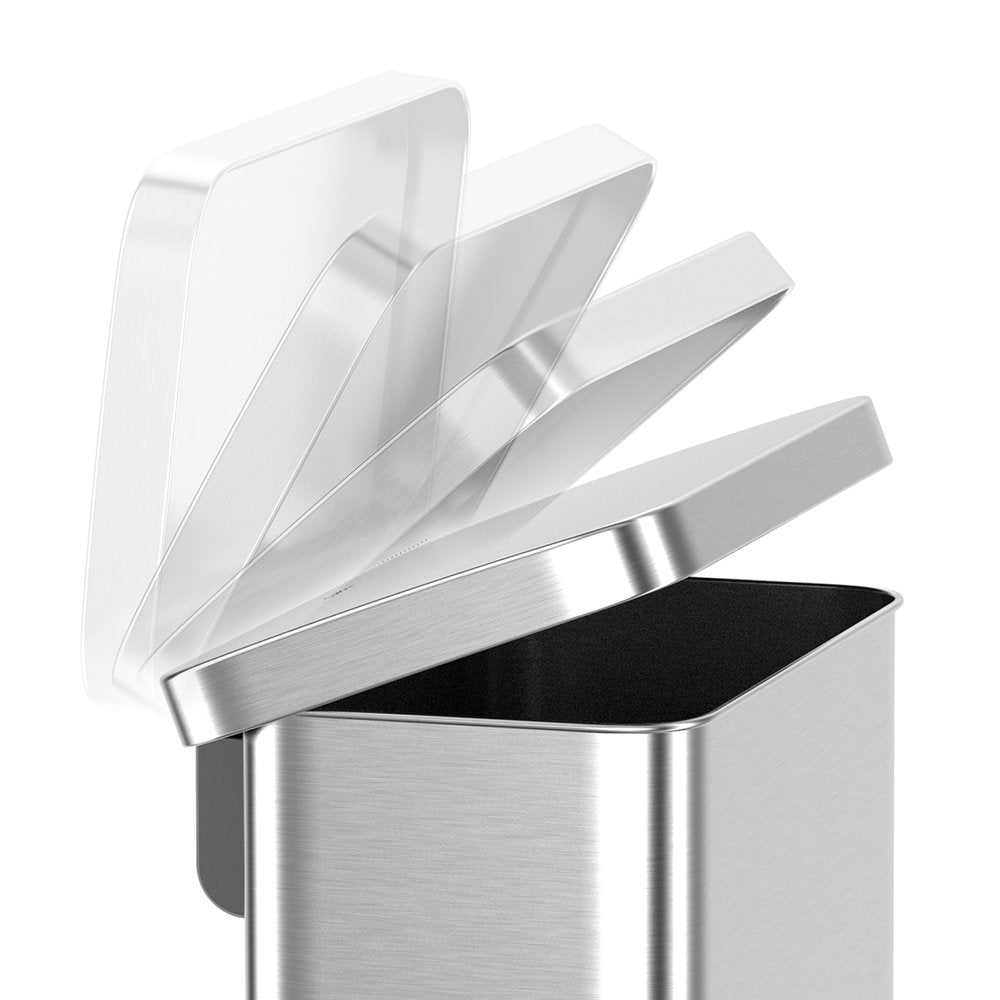 20 Gallon Trash Can, Stainless Steel Step on Kitchen Trash Can, Stainless Steel