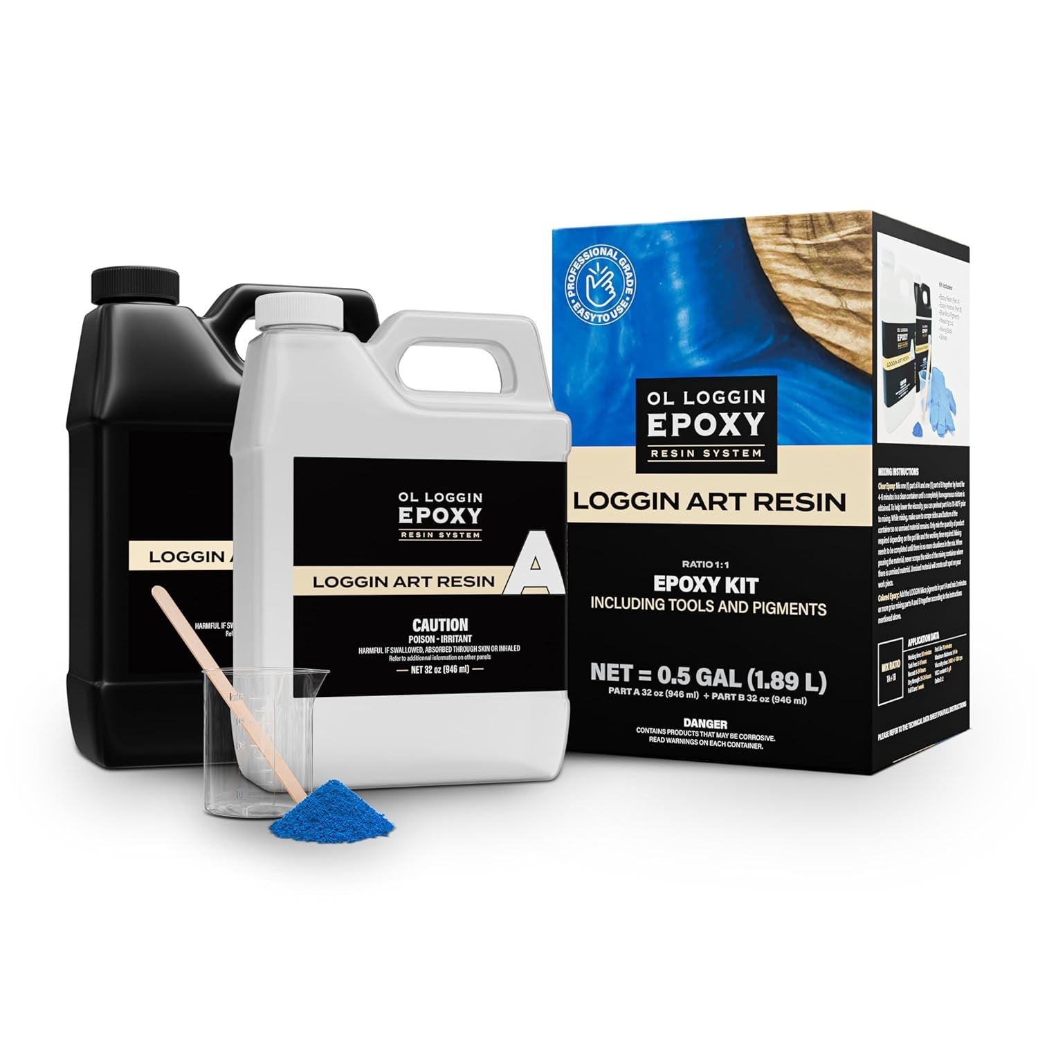 Resin Art Starter Kit, 64 Oz. - Voc-Free, Food Safe, Clear, OLE-AR-064-SK