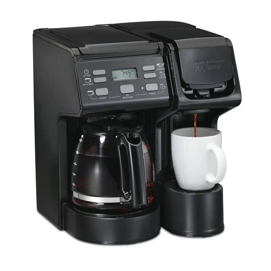 Flexbrew Trio Coffee Maker, Single Serve or 12 Cups, Black, 49904