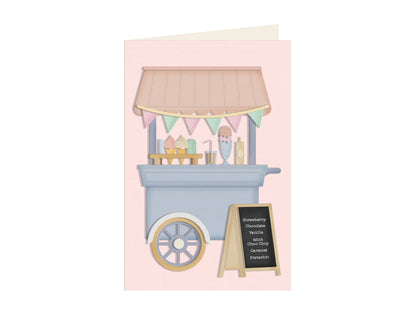 Life Is Sweet - Ice Cream Cart Stamp & Metal Die Set