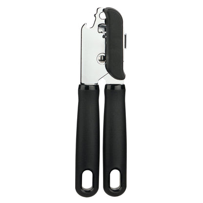 2 Ply Manual Can Opener with Integrated Bottle Opener, Black