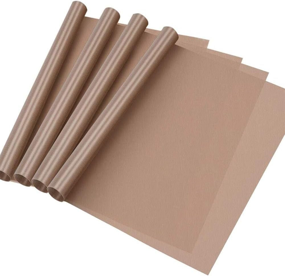 4 Pack Teflon Sheet for Heat Press, Non-Stick Craft Mat, Teflon Heat Transfer Press Sheet for T Shirt Press Machine (12" X 16")