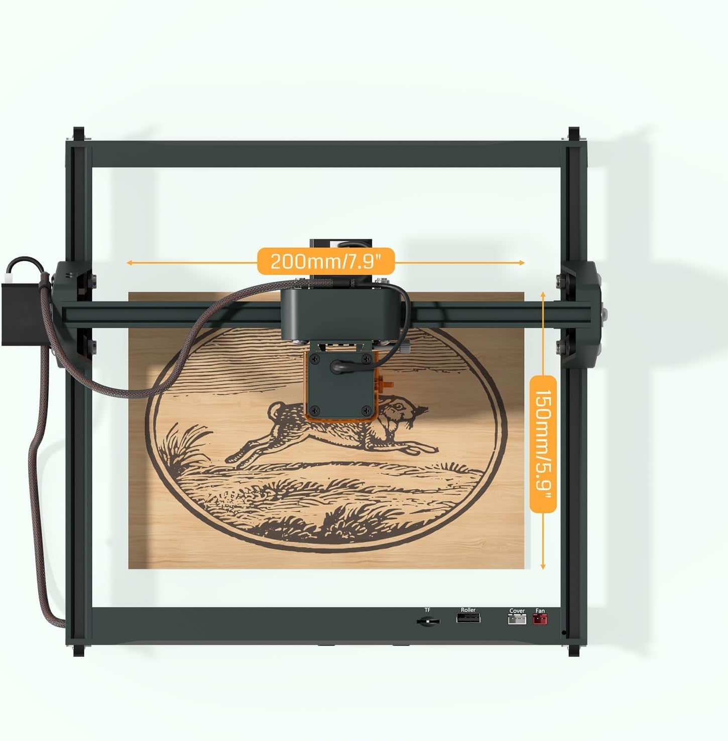 Genmitsu Laser Engraver Machine Kortek 2.5W 2500Mw, Wireless APP Supported, ±0.01Mm High Precision, Portable Laser Engraving Machine for DIY Wood, Acrylic, Leather, Glass, Metal, Fiber, Safety Class 1