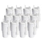 Wholesale Sublimation Tumblers 20 OZ White Blanks with Lid and Plastic Straw Portable String Stainless Steel Coffee Cups 6 Pack & 12 Pack & 24 Pack