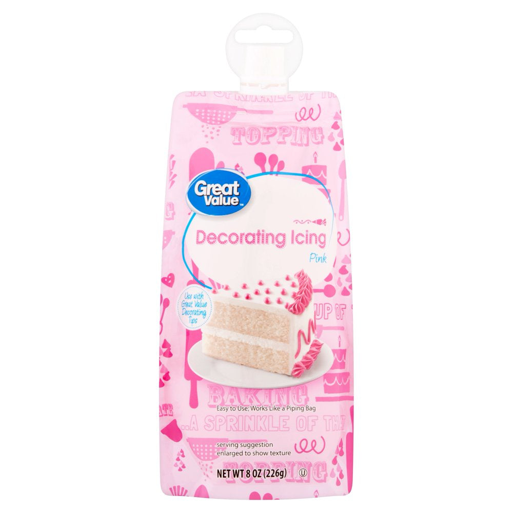 Pink Decorating Icing, 8 Oz