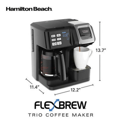 Flexbrew Trio Coffee Maker, Single-Serve, Black & Silver, Model 49954